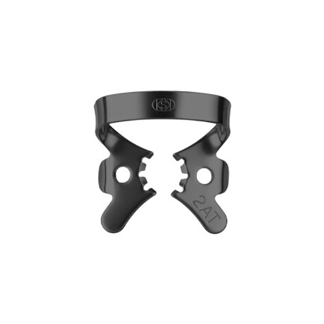 Кламмер для раббердама №2AT Black тигровый c черным оксидным покрытием | Dentech Corporation (Япония)