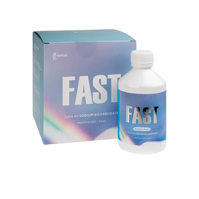 FAST - порошок для наддесневой обработки на основе бикарбоната натрия, 65 мкм, со вкусом лимона, 1 шт. | Woodpecker (Китай)