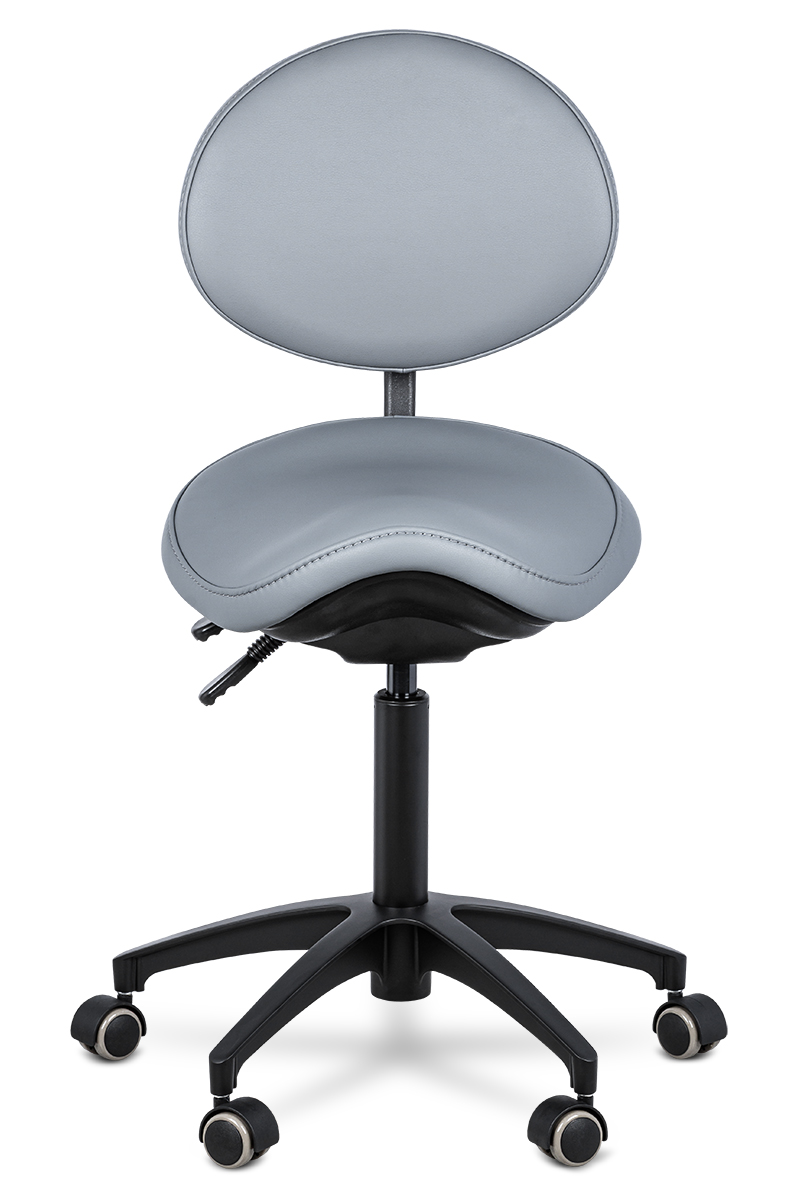 Стул-седло со спинкой Mercury Black, Серый