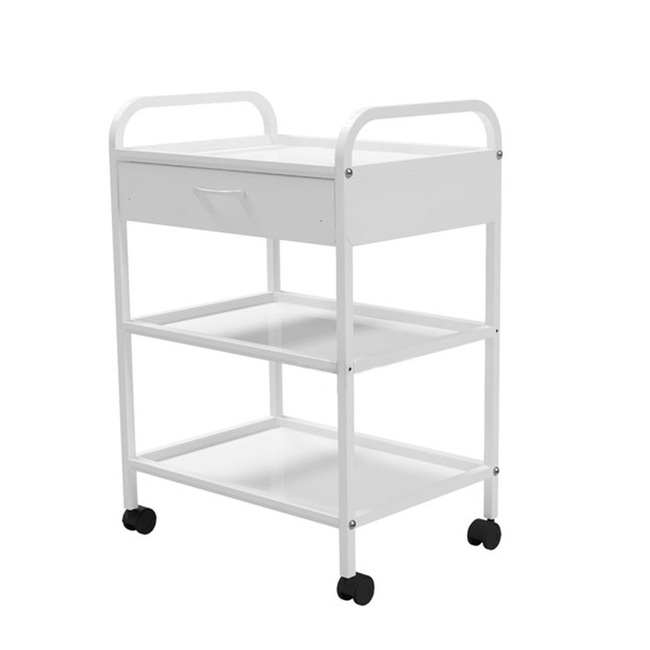 СМИ-03-01 - передвижной инструментальный столик, пластиковые колеса, 3 полки, 1 выдвижной ящик | ВЗМО (Россия)
