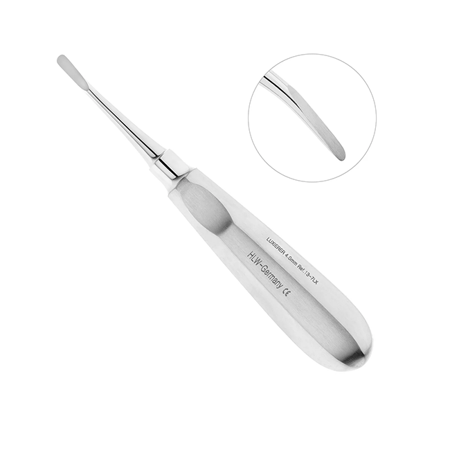 Люксатор изогнутый, 4 мм (13-7LX) | HLW Dental Instruments (Германия)