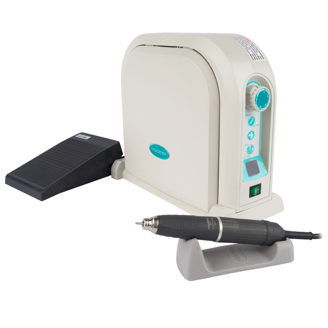 Marathon Multi 600 DUO - бесщеточный зуботехнический микромотор с коленным/настольным управлением, с наконечником BM40M/BHS, 40000 об/мин, педаль FS60N | Saeyang Microtech (Ю. Корея)