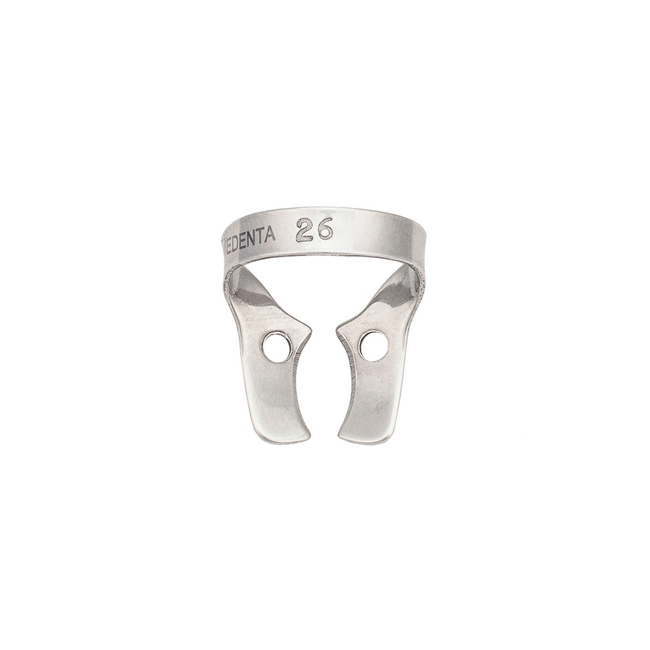 129-026 - крепление для Раббер Дам Медента, для верхних моляров и больших вторых премоляров, со слегка фестончатыми щечками | Medenta Instruments Co. (Пакистан)