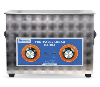 VBS-4H - стандартная ультразвуковая ванна с механическим таймером и подогревом с аналоговым управлением, 4 л, мощность 120 Вт | Vilitek (Россия)