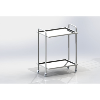 СИП2 - столик передвижной инструментальный, 2 стеклянные полки | Виталия (Россия)